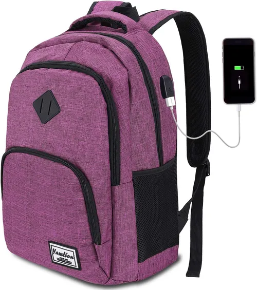 YAMTION - Mochila para adolescente y niña, para mujer, mochila para ordenador, clase de ocio de negocios, colegio escolar, escuela secundaria, trabajo universidad viajes a la escuela