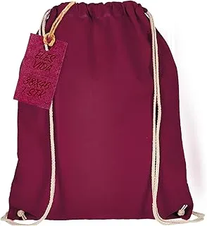 ELES VIDA Bolsa de Deporte de algodón, Certificado Oeko-Tex, Bolsa de Cuerdas, Bolsa de Gimnasia