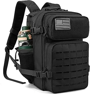 QT&QY Mochilas Militares Tácticas 25L/45L Molle Mochila de asalto del ejército Bolsa Bug Out de 3 días mochila de senderismo para acampar