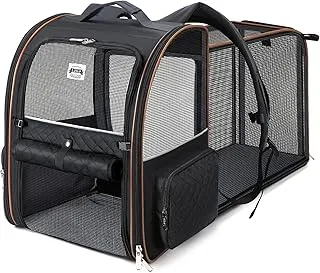 Mochila Extensible de Lekespring para Gatos y Perros, Mochila Plegable para Mascotas, hasta 8 kg, con Correa de Seguridad Interior y Alfombrilla para Mascotas.