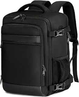 KLOSTAIN Mochila Viaje Cabina Avion 40x20x25 para Ryanair 20L Mochila Cabina Equipaje de Mano Bolso Viaje Hombre Mujer Mochilas para Portatil de 14 Pulgadas Mochila de Trabajo Escuela Negro