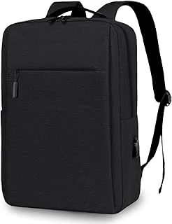 Aucuu Mochila Unisex Impermeable para Ordenador Portatil 15.6 Pulgadas Mochila Portatil con Puerto USB, mochila de viaje de negocios Para Laptop Viaje Negocio Trabajo Diario Escolares Negro