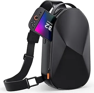 COOWPS Bolsa Bandolera para Nintendo Switch 2 (2025)/Switch OLED/Steam Deck, Bolso Cruzado con Gran Capacidad, Carcasa Dura de EVA, Forro Acolchado y Protección Completa, para Switch 2 accesorios