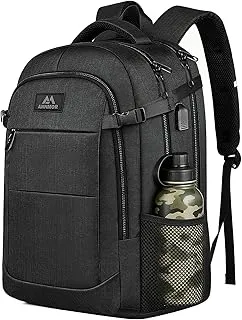 Mochila Portátil, 15,6-17,3" Mochila Ordenador Portatil, Mochila Hombre Trabajo con Puerto USB para Trabajo Viaje Escolares - Negro
