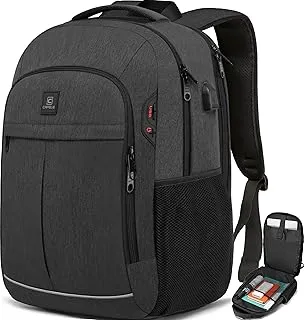 Cafele Mochila para computadora portátil, Bolsa de Viaje para computadora portátil, Bolsa universitaria antirrobo para Hombres, Mochila de Negocios Delgada con Puerto de Carga USB