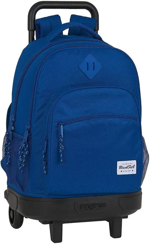 Blackfit8 Mochila Safta Escolar con Carro Incluido y Espalda Acolchada Oxford, 330x220x450mm