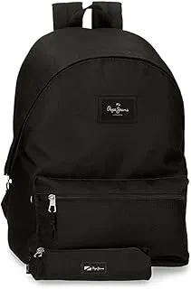 Pepe Jeans Aris Mochila para Portátil, Negro, 15,6"