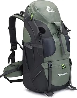 Bseash 50L Mochila de senderismo ligera y resistente al agua, mochila de deporte al aire libre, bolsa de viaje para escalar, acampar, viajar