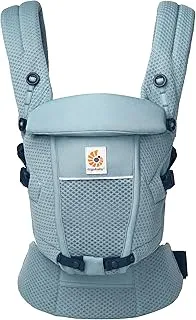 Ergobaby Mochila portabebé Adapt para recién nacidos desde el nacimiento, portabebé ergonómico de malla SoftFlex de 3 posiciones para transportar en el abdomen y en la espalda, Slate Blue Neonato