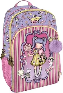 SANTORO 1110GJ06 Mochila 3 Cremalleras Gorjuss Fairground First Prize 29X45X17Cm, Multicolor, Talla única (1110GJ06)