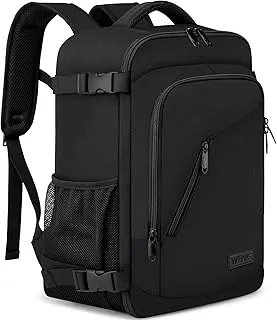 WENIG Mochila Viaje Cabina Avion 40x20x25 para Ryanair 20L Equipaje de Mano Bolsa de Viaje Hombre Mujer Maletas de Viaje Cabina Mochila Portatil 14 Pulgadas con Puerto USB para Trabajo,Escuelas Negro