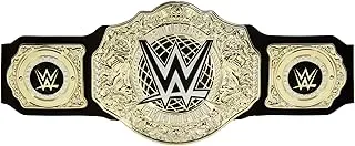 Mattel Mattel WWE Cinturón de Campeón Mundial de Pesos Pesados, Complemento para Disfraz en Cuero sintético de 90 cm de Largo Ajustables, Juguete Regalo para niños y niñas +6 años, HYF18