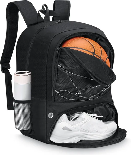 MoKo Mochila de Baloncesto, Mochila de fútbol para Hombres y Mujeres con Compartimentos Separados para Pelotas y Zapatos