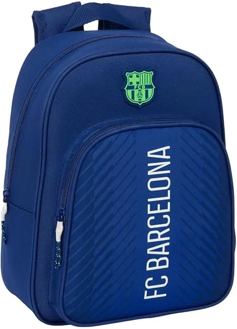 Safta F.C. BARCELONA NAVY BLUE - Mochila Escolar Infantil, Ideal para Niños de Diferentes Edades, Cómoda y Versátil, Calidad y Resistencia, 27x10x33 cm