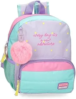 MOVOM New Adventures Mochila infantil, mochila escolar, fabricada en Poliéster, bolsillos laterales, tirantes anchos ajustables, Asa superior para colgarla, sistema magic Fix.
