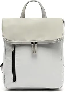 MISAKO Senay mochila con solapa en nylon Mujer - Senay Gris 34x28x11cm