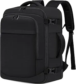 ENZOSUM Mochila Viaje Cabina Avion 40x30x20 para Ryanair,Mochila 40x30x20 para Vueling 24L Bolsa Viaje Mujer Hombre Equipaje de Mano 40x20x30 para Ryanair,Wizz Air,Vueling,EasyJet Negro