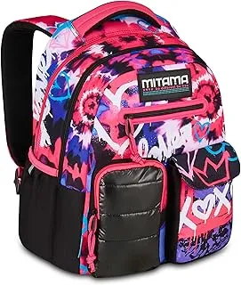 Mitama Seven SJ Mitama - Mochila TYE Love, color fucsia, mochila escolar primaria, 30 L, gran capacidad, ergonómica, robusta, para niñas, fucsia, taglia unica, casual, Fuchsia, Talla única, Casual