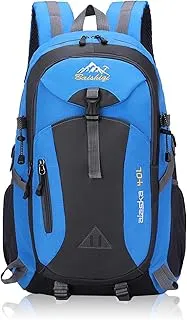 Auirshiky Mochila de senderismo para hombres unisex, mochila de gran capacidad de 40L, mochila de viaje impermeable para camping, senderismo, viajes, deportes al aire libre, escalada, ciclismo (Azul)
