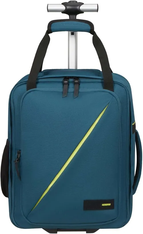 American Tourister Take2Cabin - Bolsa de Cabina Ryanair/Wizz Air/Vueling 40 x 30 x 20 cm, 24.5 L, 1.50 kg, Mochila con Ruedas, Equipaje de Mano, Mochila de Avión MS Underseater, Azul (Harbor Blue)