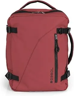 Gabol Mochila de Viaje Underseat Canada con Capacidad 24/28,8L - Equipaje Ligero de 1kg y Medidas 30x40x20/24 cm - Material Piel Sintética + Textil - Diseño Español - Color Burdeos