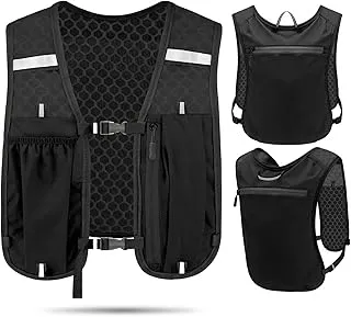 Chaleco de Hidratación para Running, Mochila Trail Ultraligera con Bolsillo para Móvil y Correas Reflectantes, Unisex para Hombre y Mujer, Deportes al Aire Libre
