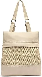 MISAKO Tichi mochila antirrobo efecto rafia Mujer - Tichi Beige 34x11x30cm
